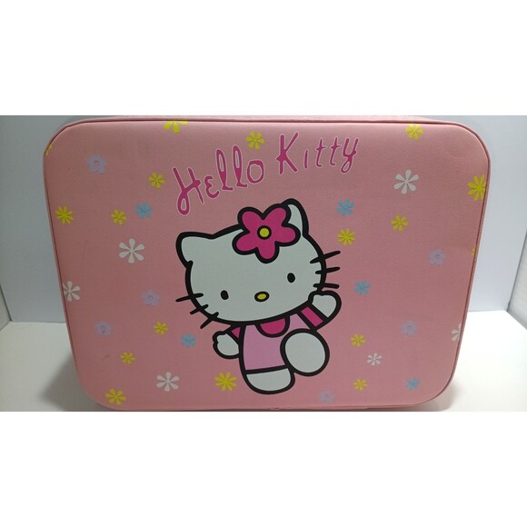 Pink Hello Kitty Travel Cosmetic Case Box Beauty Makeup Case Bag Organizer - Picture 2 of 7